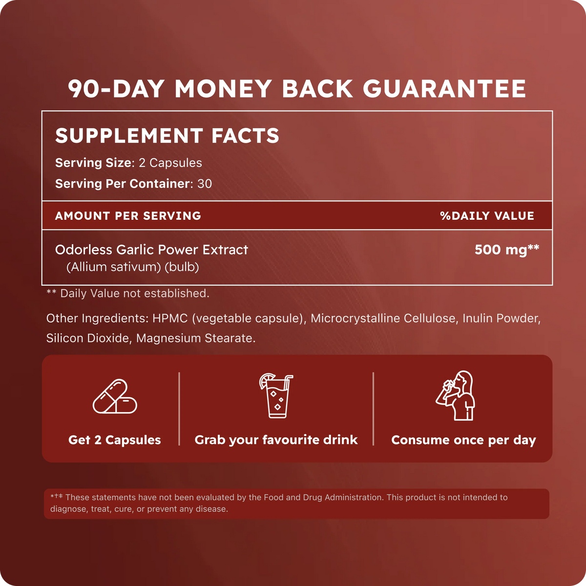Alevia Odorless Garlic Extract Capsules