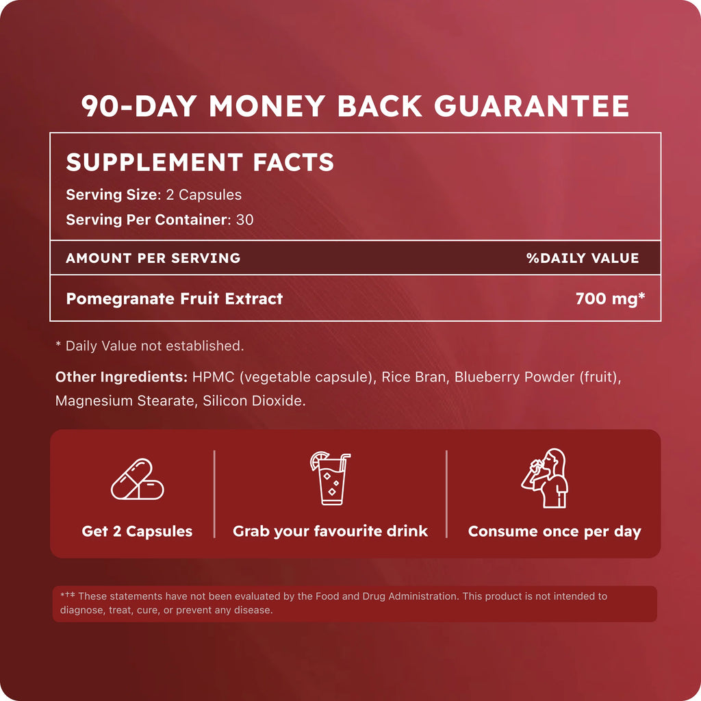 Alevia Organic Pomegranate Extract Capsules