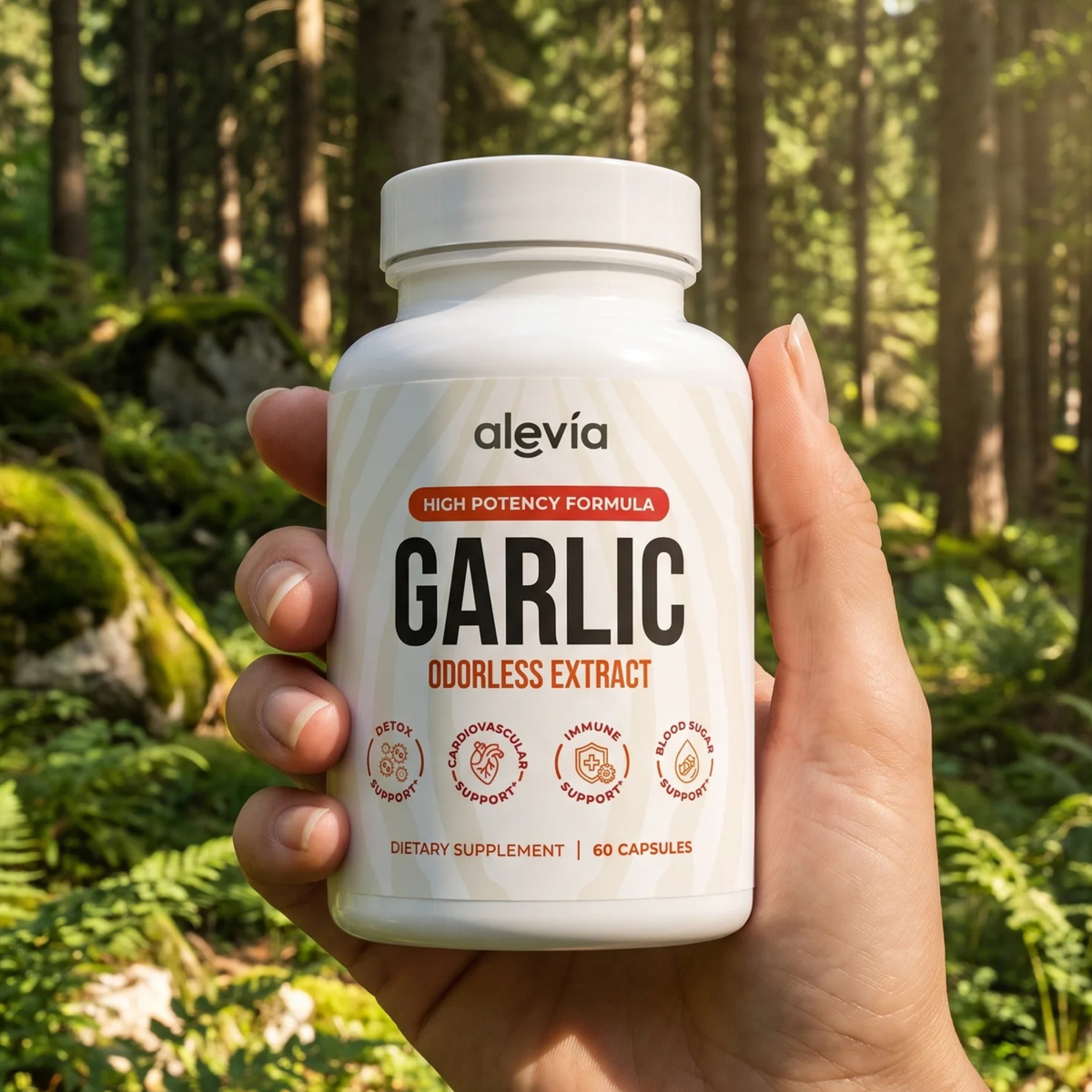 Alevia Odorless Garlic Extract Capsules