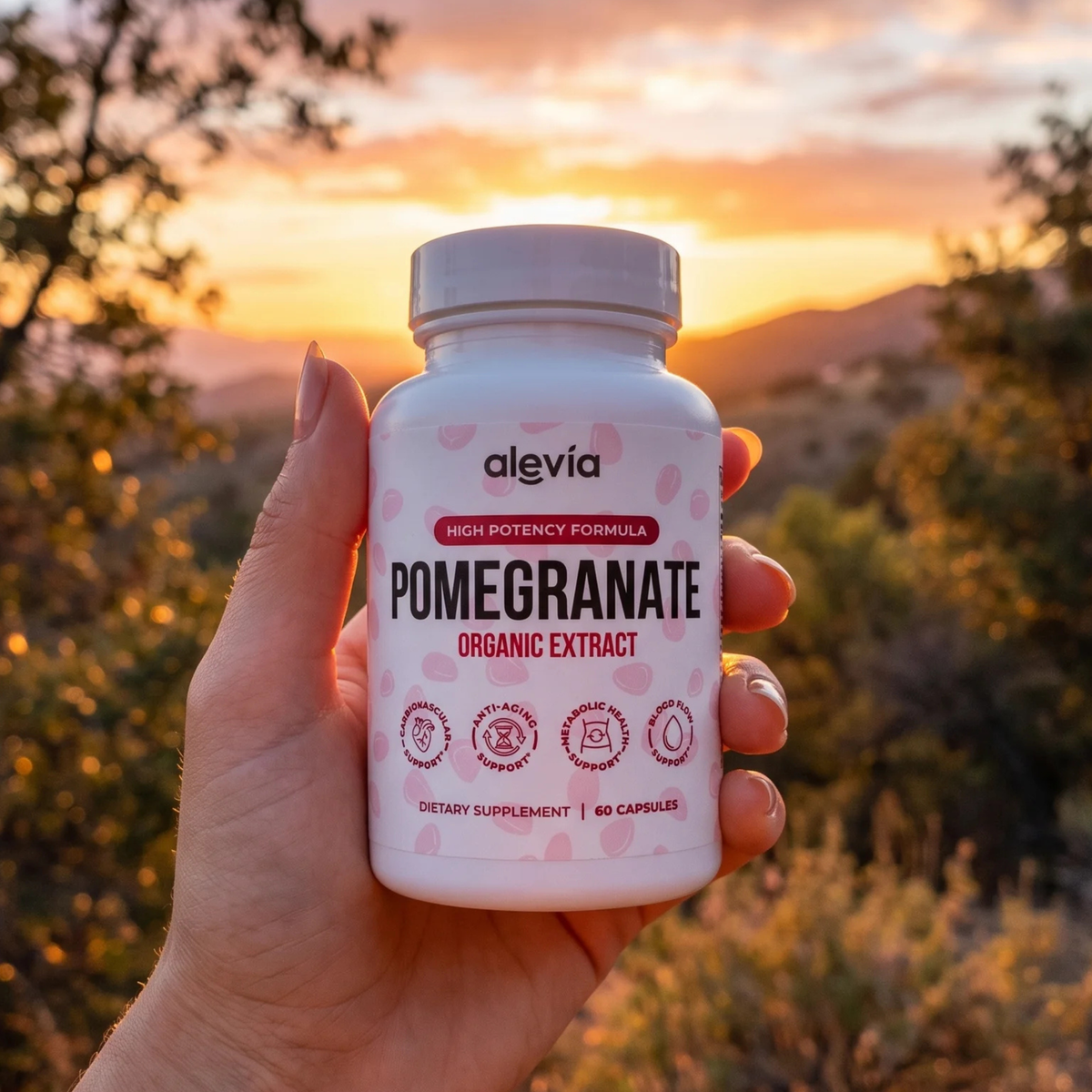 Alevia Organic Pomegranate Extract Capsules
